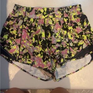 Lululemon Athletica Black and Pink Athletic Shorts